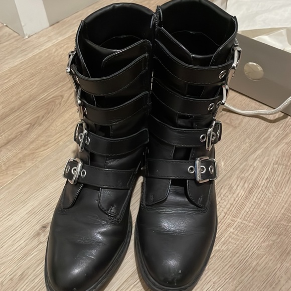 Marc Fisher LTD Diante Leather Buckle Boots - Picture 3 of 16